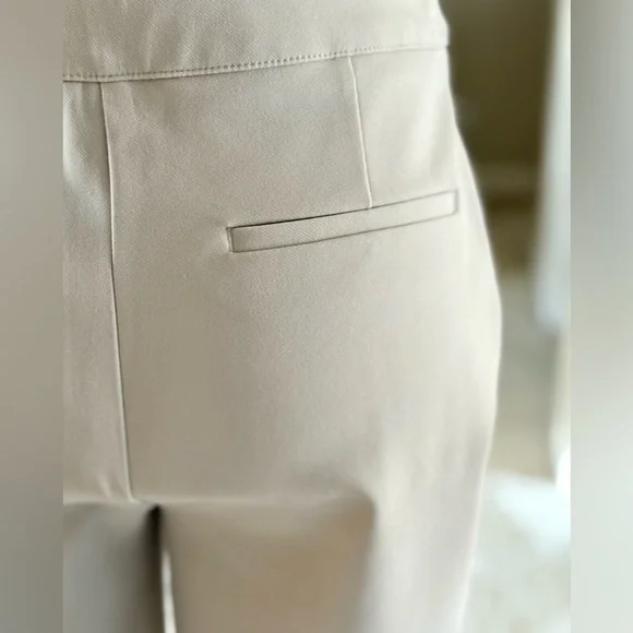 EUC‎ Rachel Zoe Mid Rise Straight Leg Beige Pants Size 4 - Picture 7 of 15
